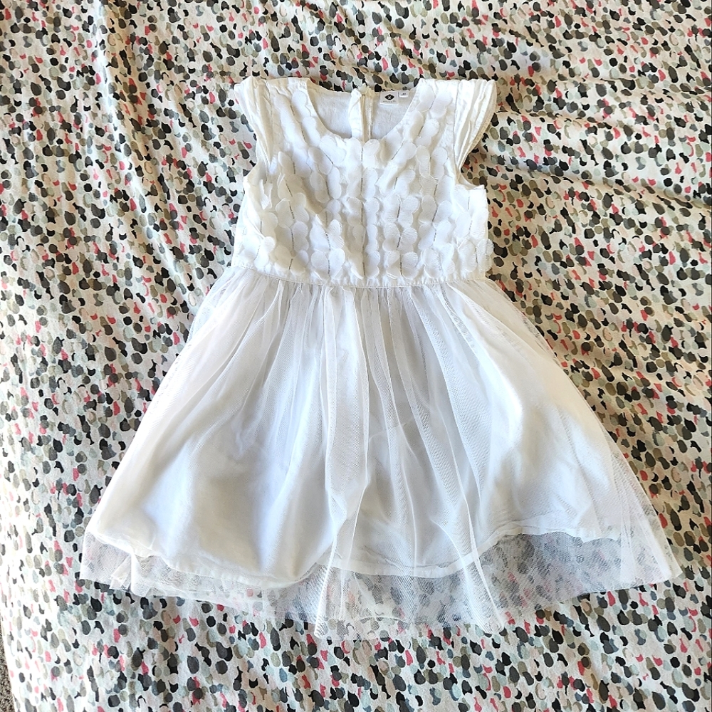 White Butterfly Tulle Toddler Dress